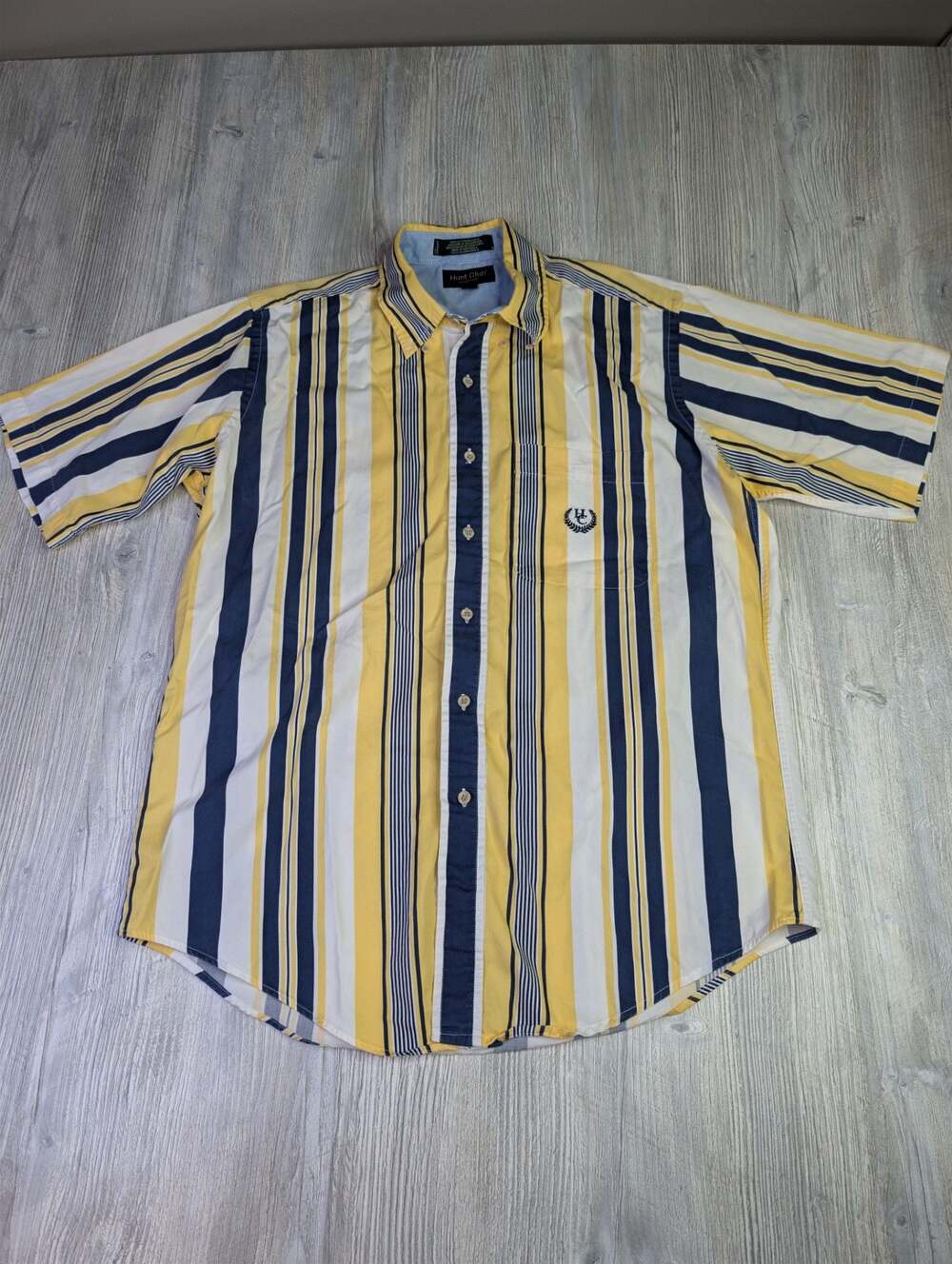 Hunt Club Collection‎ Men's Short Sleeve Button-Down Striped Shirt M/M